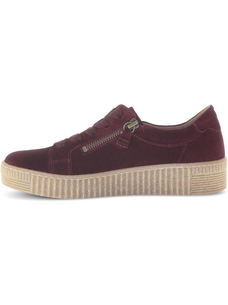 Baskets  en Nubuck Rouge - Kiabi