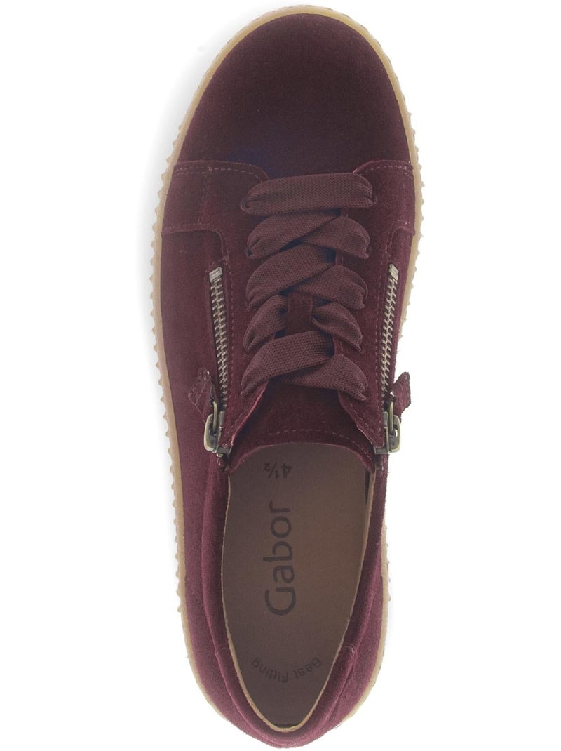 Baskets  en Nubuck Rouge - Kiabi
