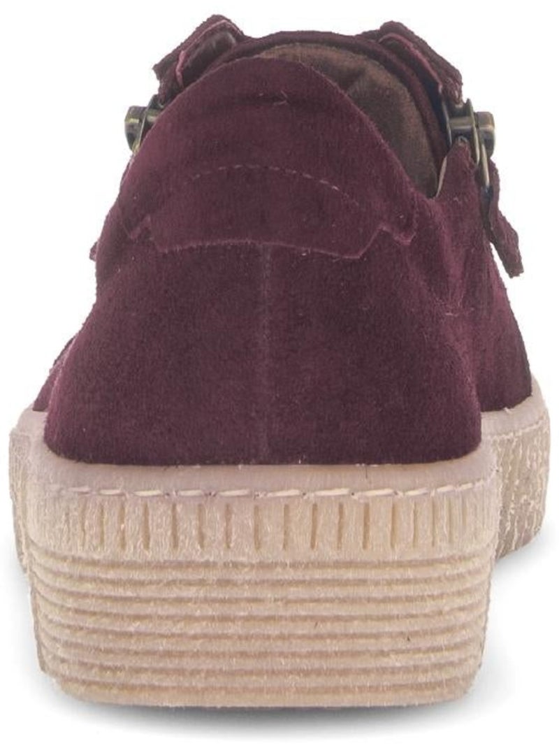 Baskets  en Nubuck Rouge - Kiabi