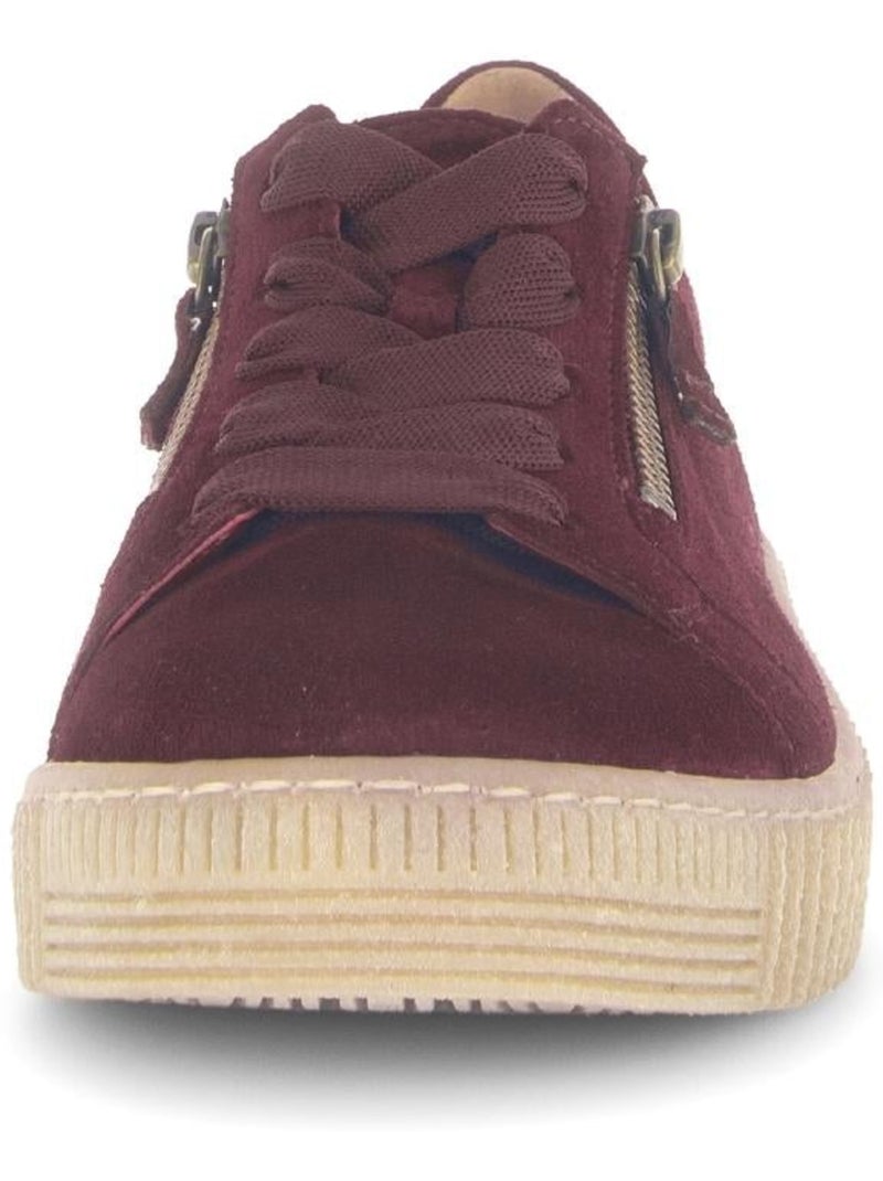 Baskets  en Nubuck Rouge - Kiabi