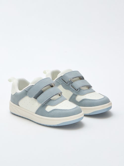 Baskets en simili avec 2 scratchs - Kiabi