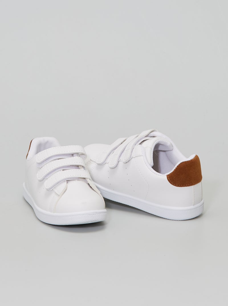 Baskets en simili blanc - Kiabi