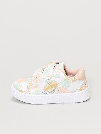 Baskets en simili imprimé 'feuillages'