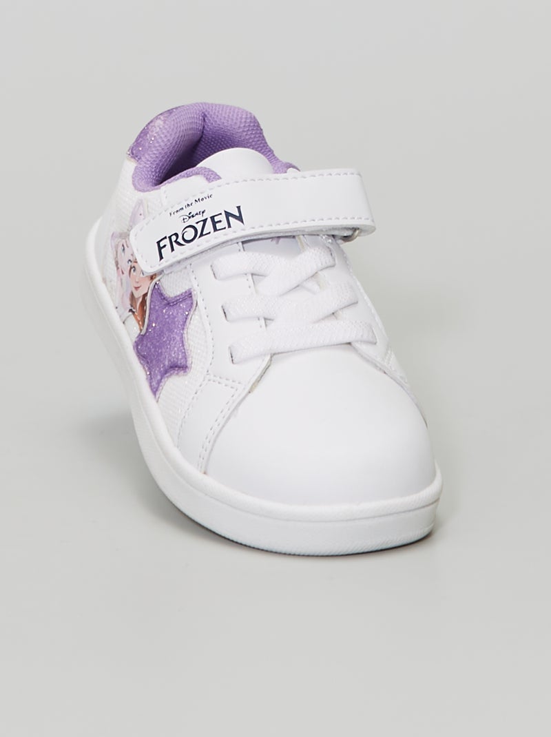 Baskets en simili 'La Reine des Neiges' blanc - Kiabi