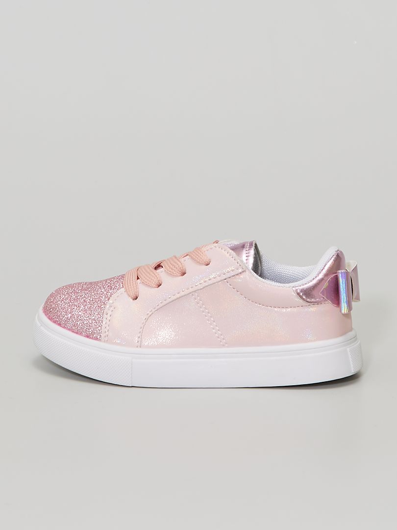 basket fille rose paillette