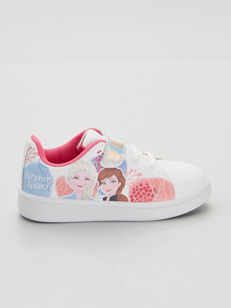 Baskets en simili 'Reine des Neiges' blanc - Kiabi