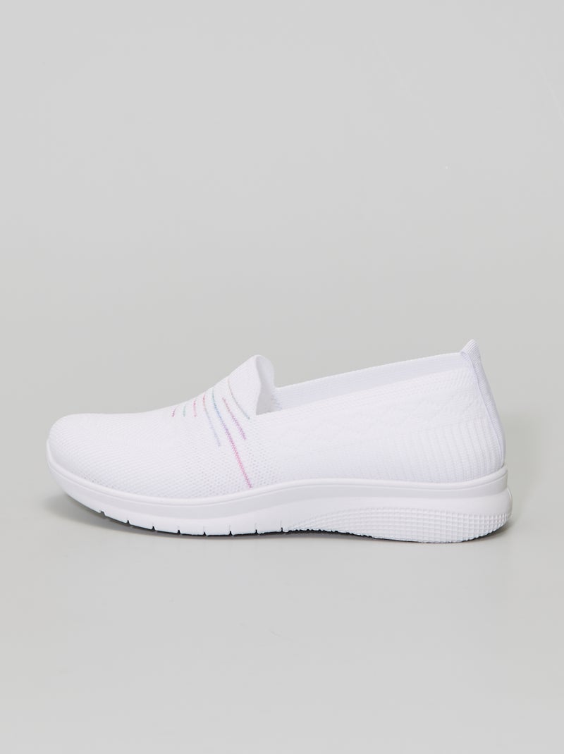 Baskets en textile blanc - Kiabi