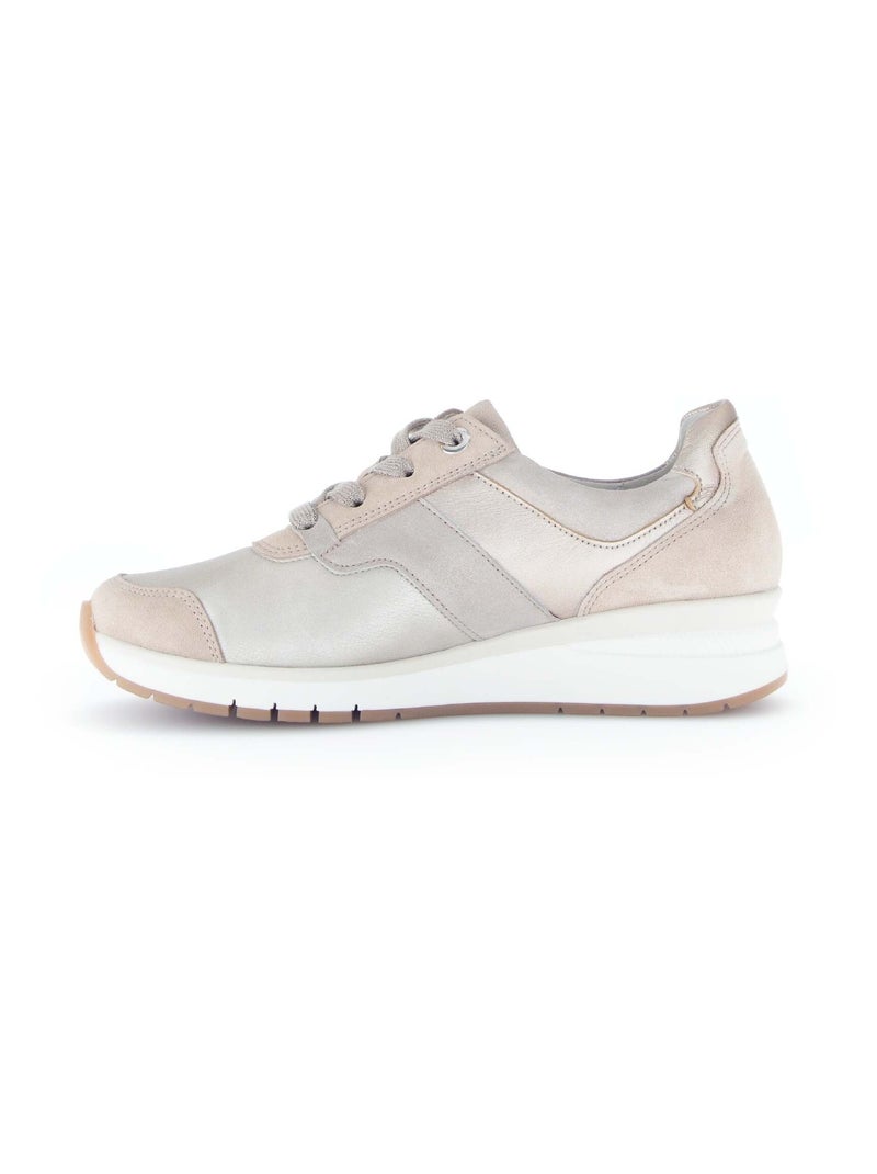 Baskets  en Textile et Nubuck (adaptées Hallux Valgus) Beige - Kiabi