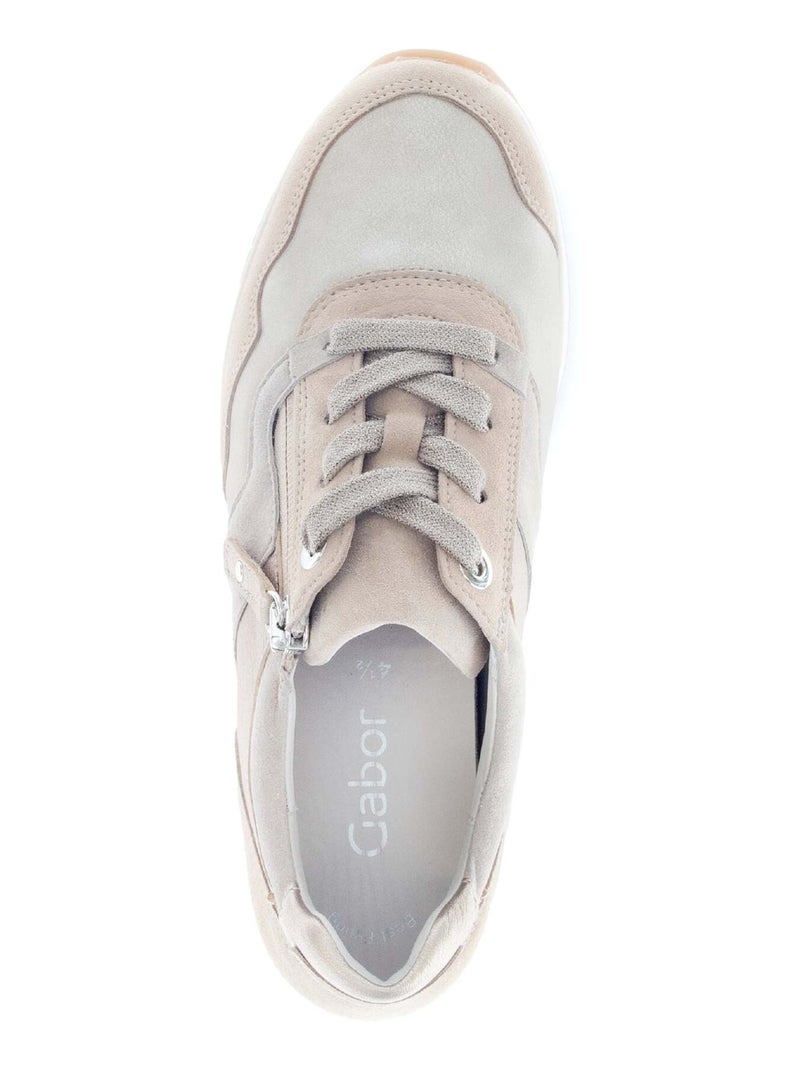 Baskets  en Textile et Nubuck (adaptées Hallux Valgus) Beige - Kiabi