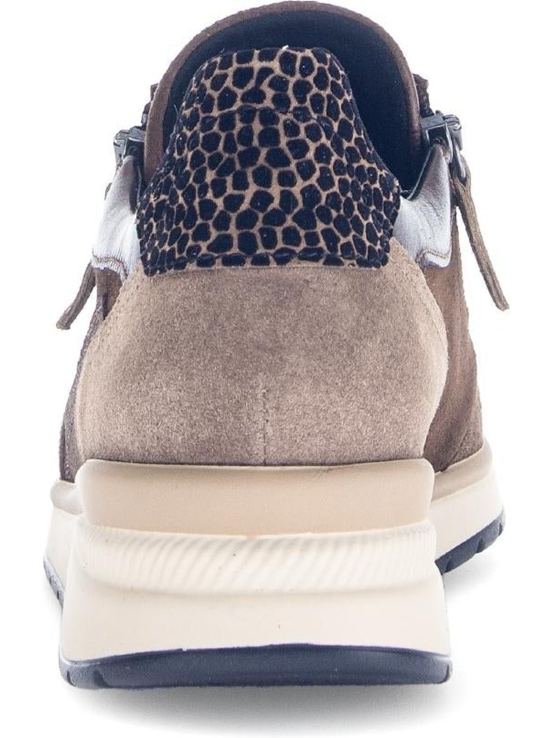 Baskets  en Textile et Nubuck (adaptées Hallux Valgus) Marron - Kiabi