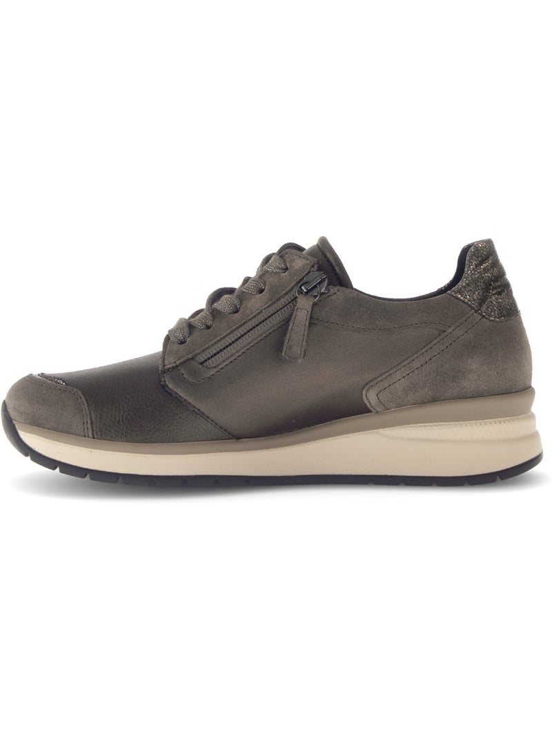 Baskets  en Textile et Nubuck (adaptées Hallux Valgus) Marron - Kiabi