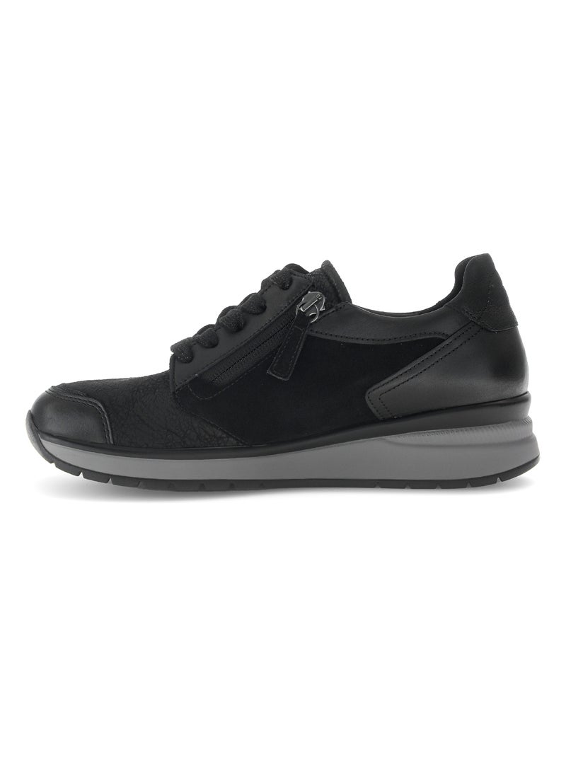 Baskets  en Textile et Nubuck (adaptées Hallux Valgus) Noir - Kiabi