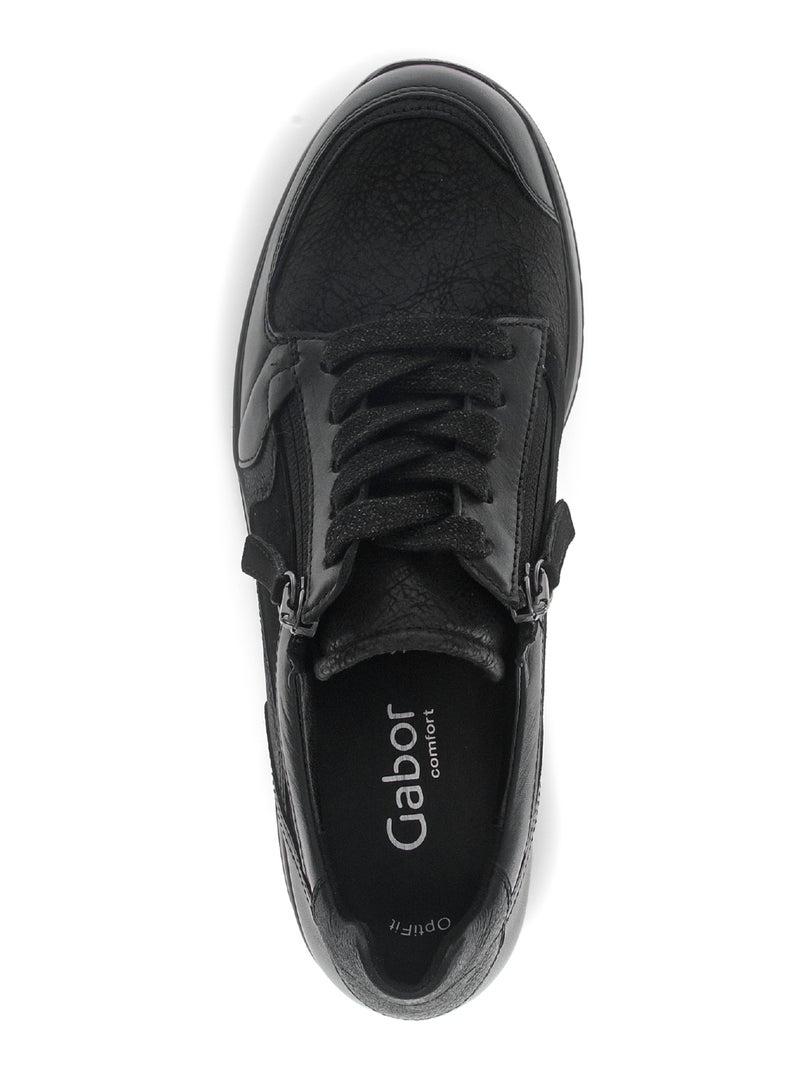 Baskets  en Textile et Nubuck (adaptées Hallux Valgus) Noir - Kiabi