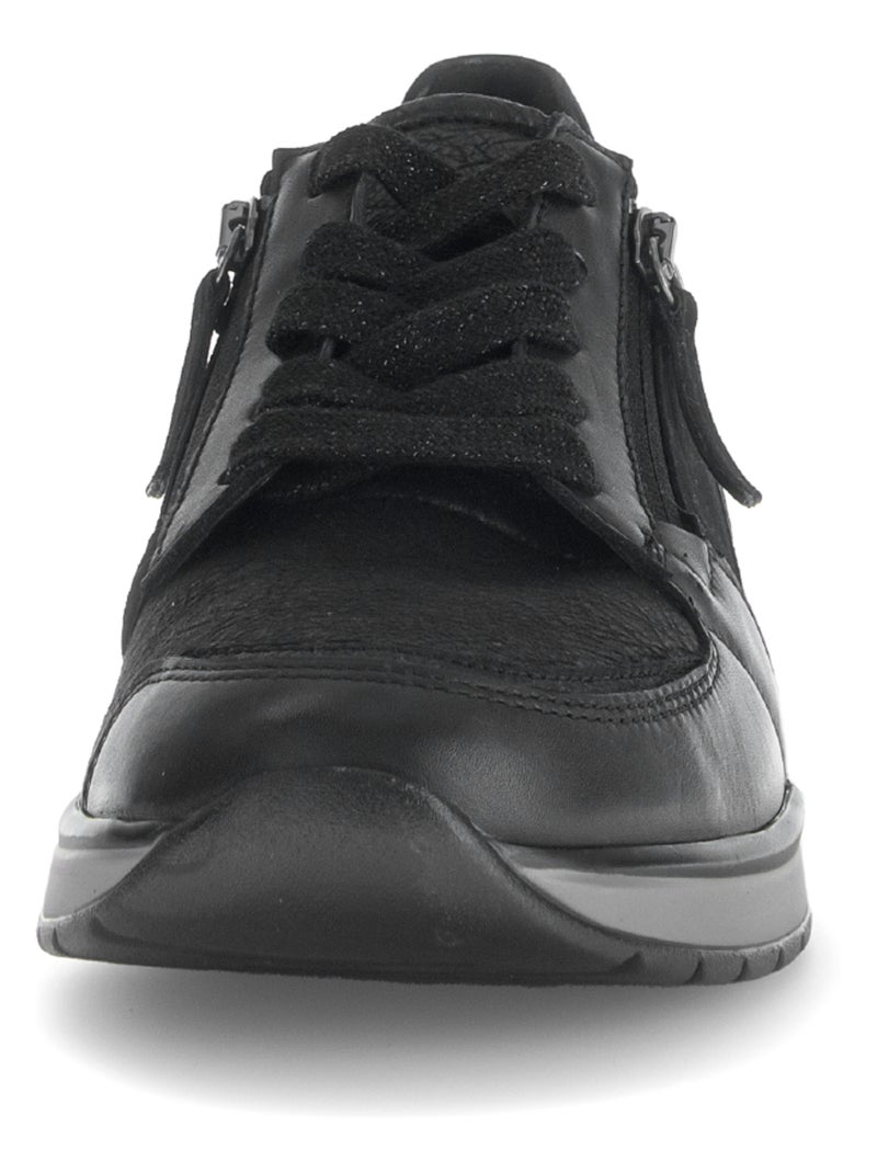 Baskets  en Textile et Nubuck (adaptées Hallux Valgus) Noir - Kiabi