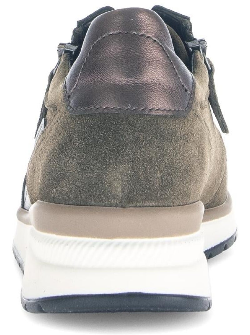 Baskets  en Textile et Nubuck (adaptées Hallux Valgus) Vert - Kiabi