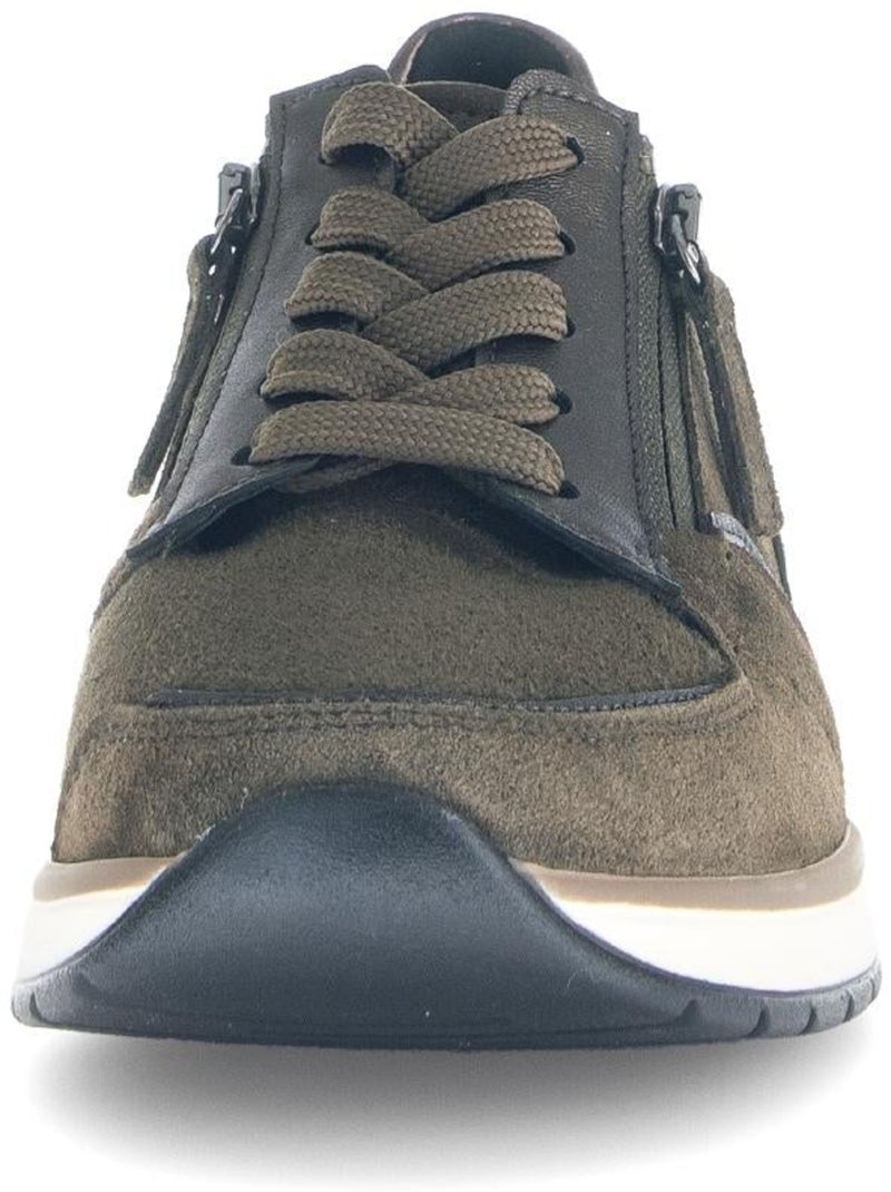 Baskets  en Textile et Nubuck (adaptées Hallux Valgus) Vert - Kiabi