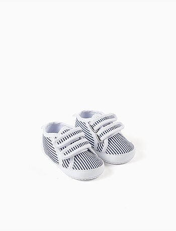 Baskets en toile à rayures