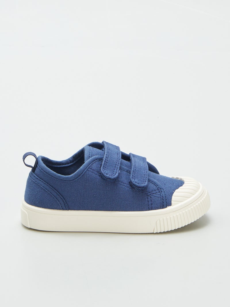 Baskets en toile à scratchs Bleu - Kiabi