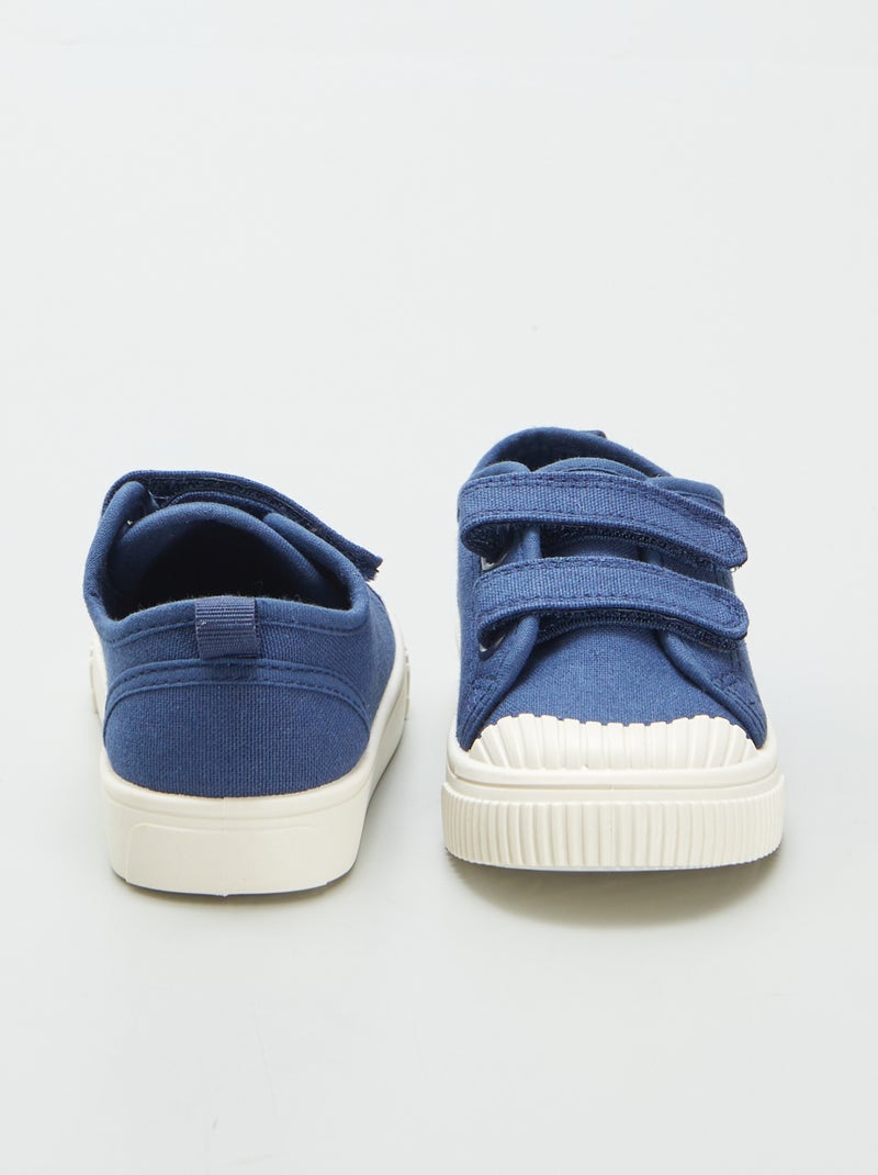 Baskets en toile à scratchs Bleu - Kiabi