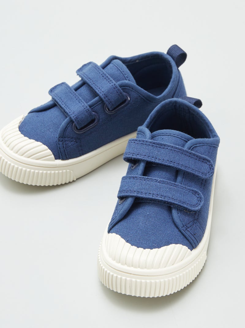 Baskets en toile à scratchs Bleu - Kiabi