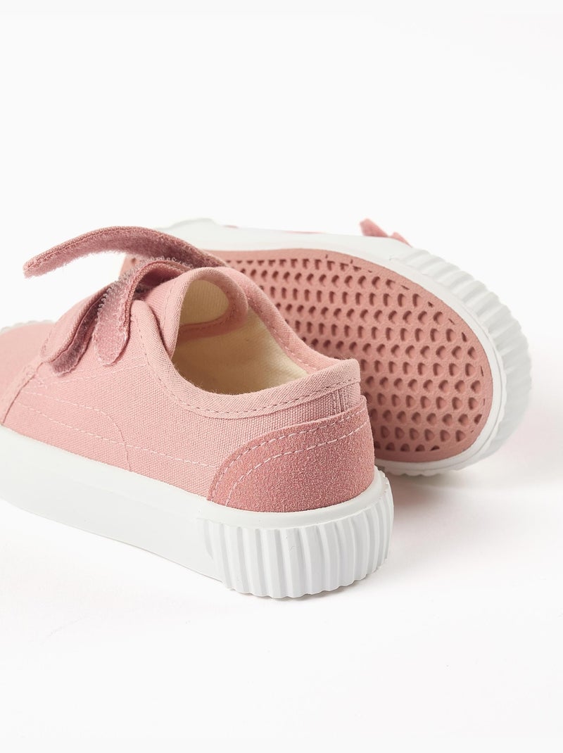 Baskets en toile à semelle antidérapante Rose clair - Kiabi