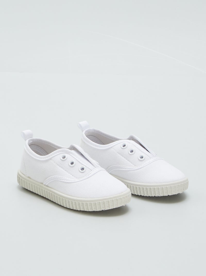 Baskets en toile Blanc - Kiabi