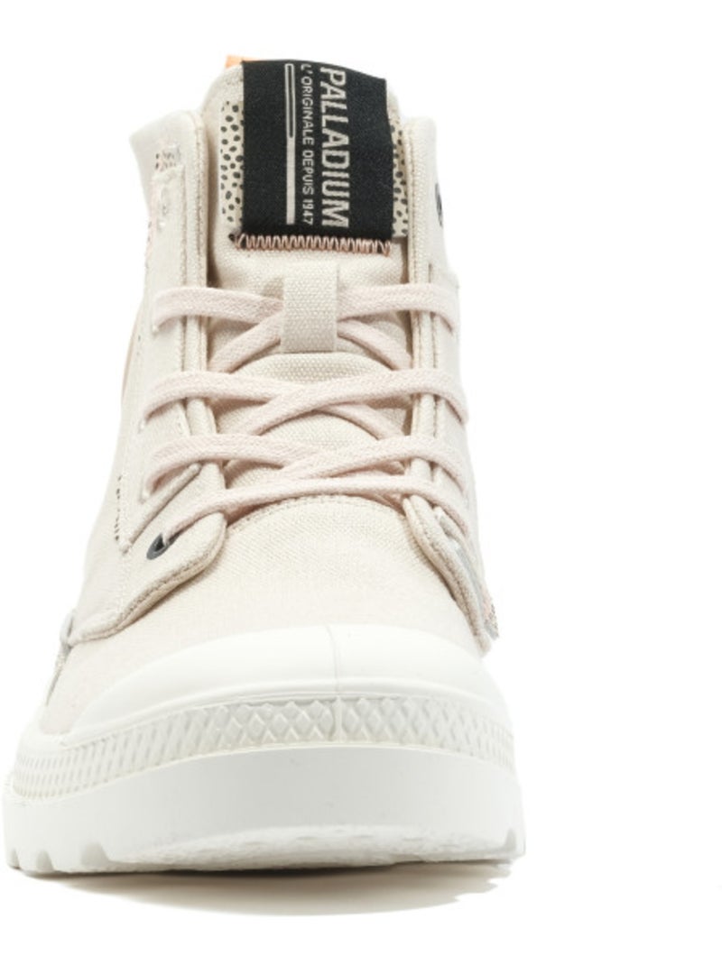Baskets en Toile Coton Palladium Beige - Kiabi