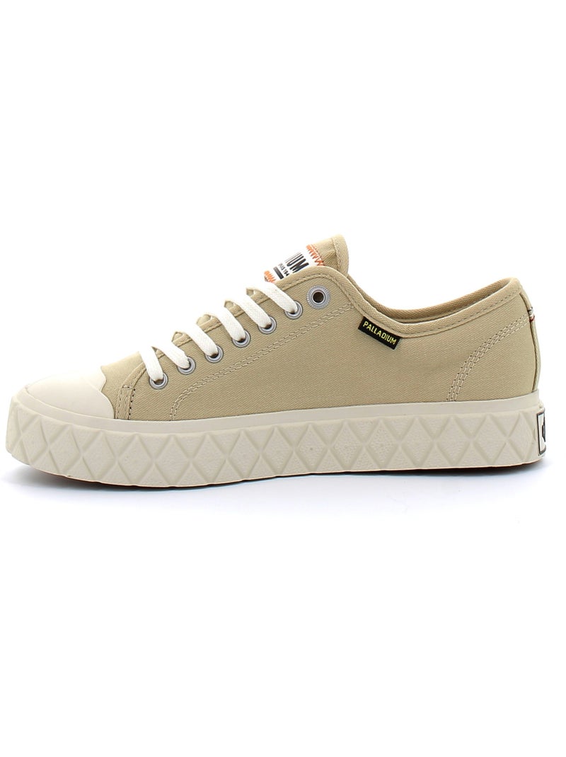 Baskets en Toile Coton Palladium Beige - Kiabi