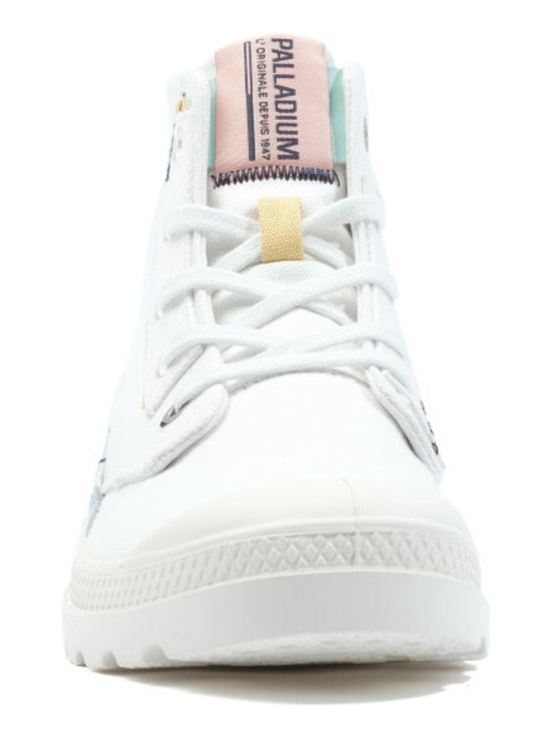 Baskets en Toile Coton Palladium Blanc - Kiabi