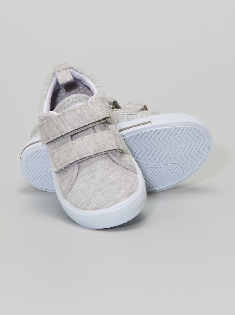 Baskets en toile Gris chiné - Kiabi
