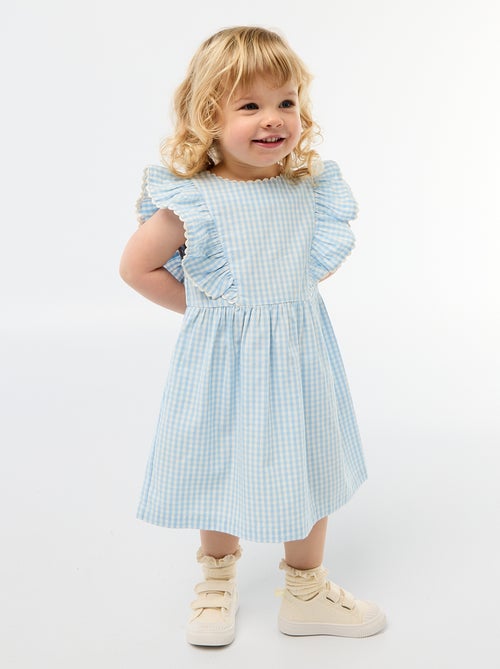 Baskets en toile imprimé damiers - Kiabi