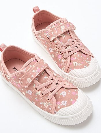 Baskets en toile imprimé damiers