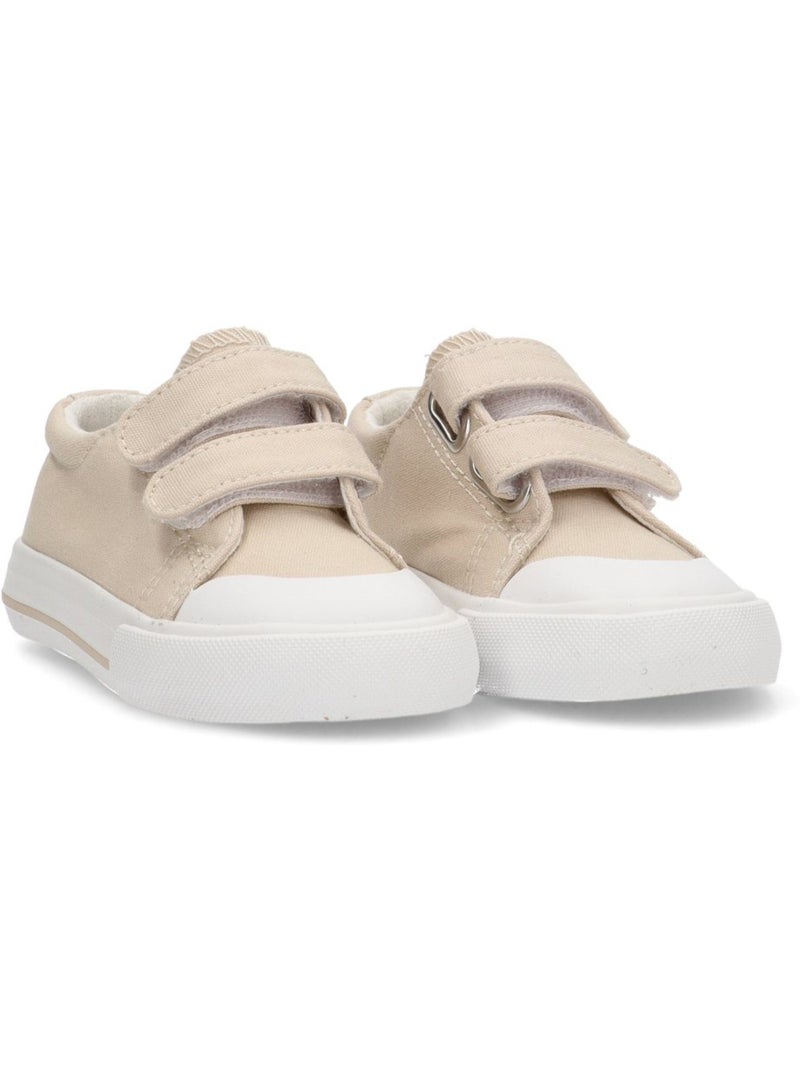 Baskets en toile pour filles à semelles plates - luna kids Beige - Kiabi