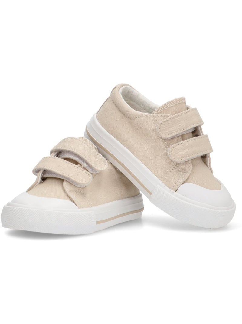 Baskets en toile pour filles à semelles plates - luna kids Beige - Kiabi