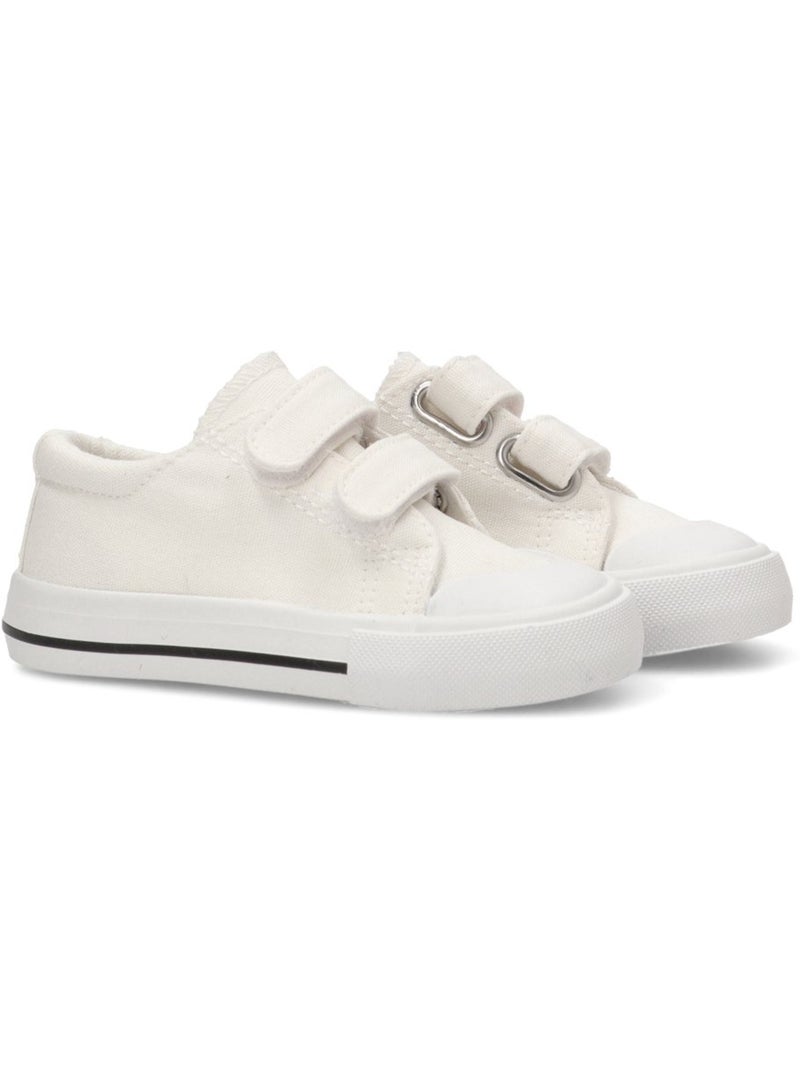 Baskets en toile pour filles à semelles plates - luna kids Blanc - Kiabi