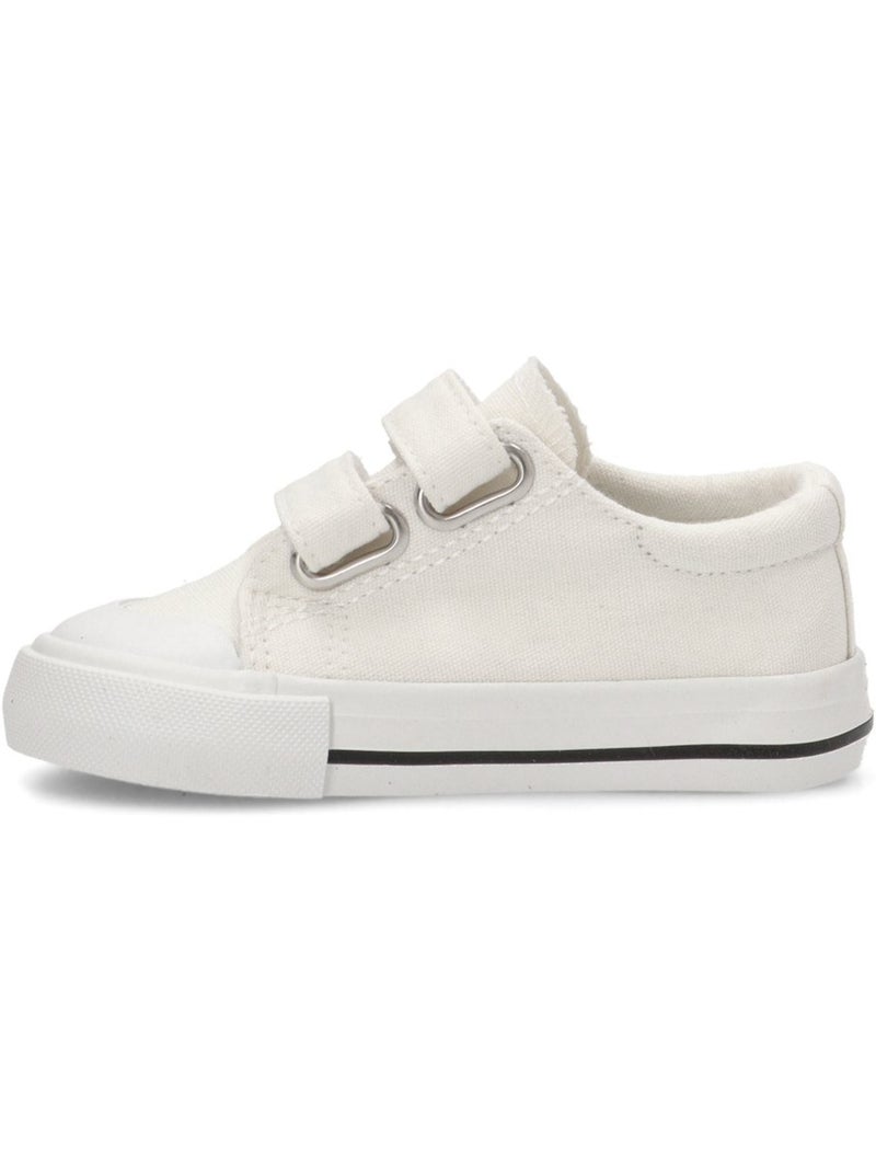Baskets en toile pour filles à semelles plates - luna kids Blanc - Kiabi