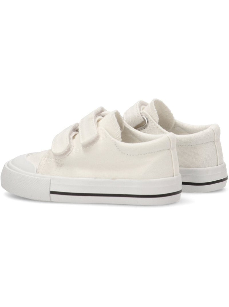 Baskets en toile pour filles à semelles plates - luna kids Blanc - Kiabi