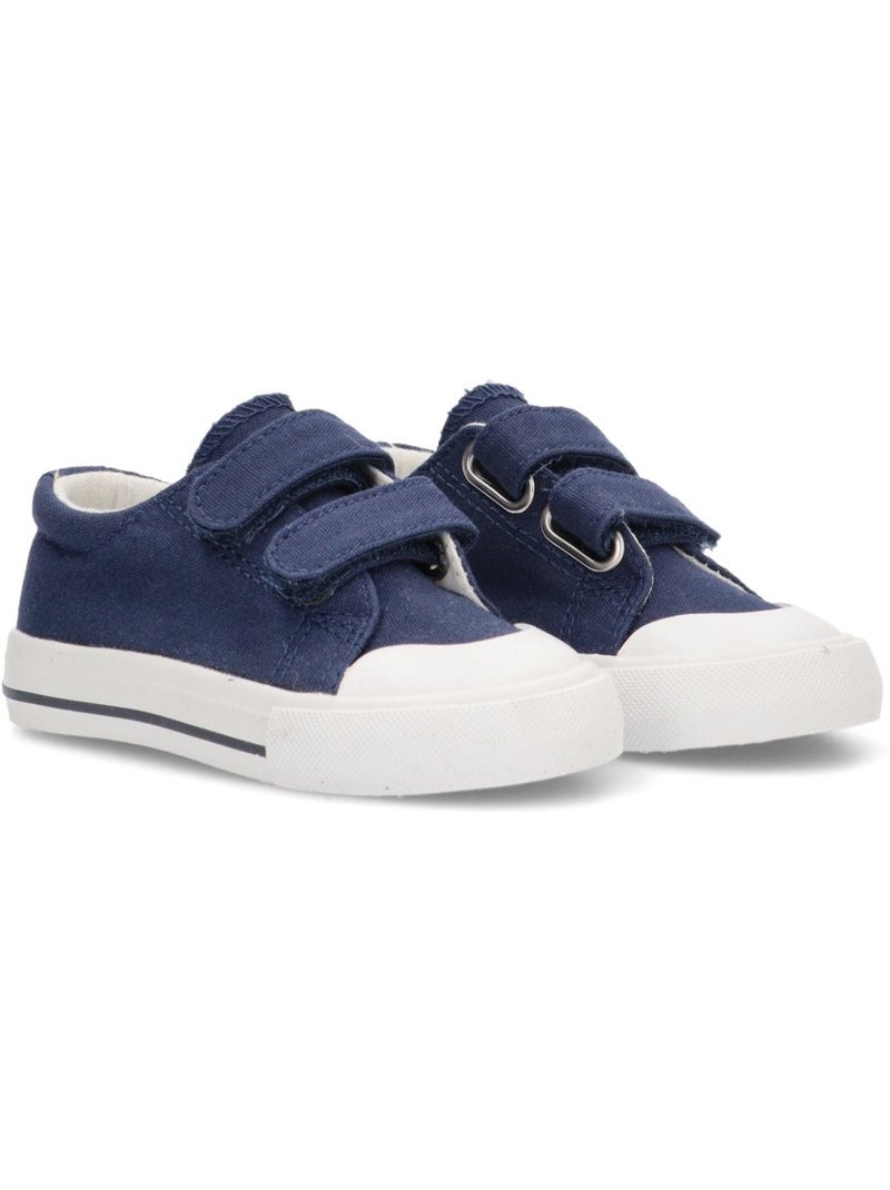Baskets en toile pour filles à semelles plates - luna kids Bleu marine - Kiabi