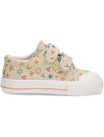 Baskets en toile pour filles à semelles plates - luna kids
