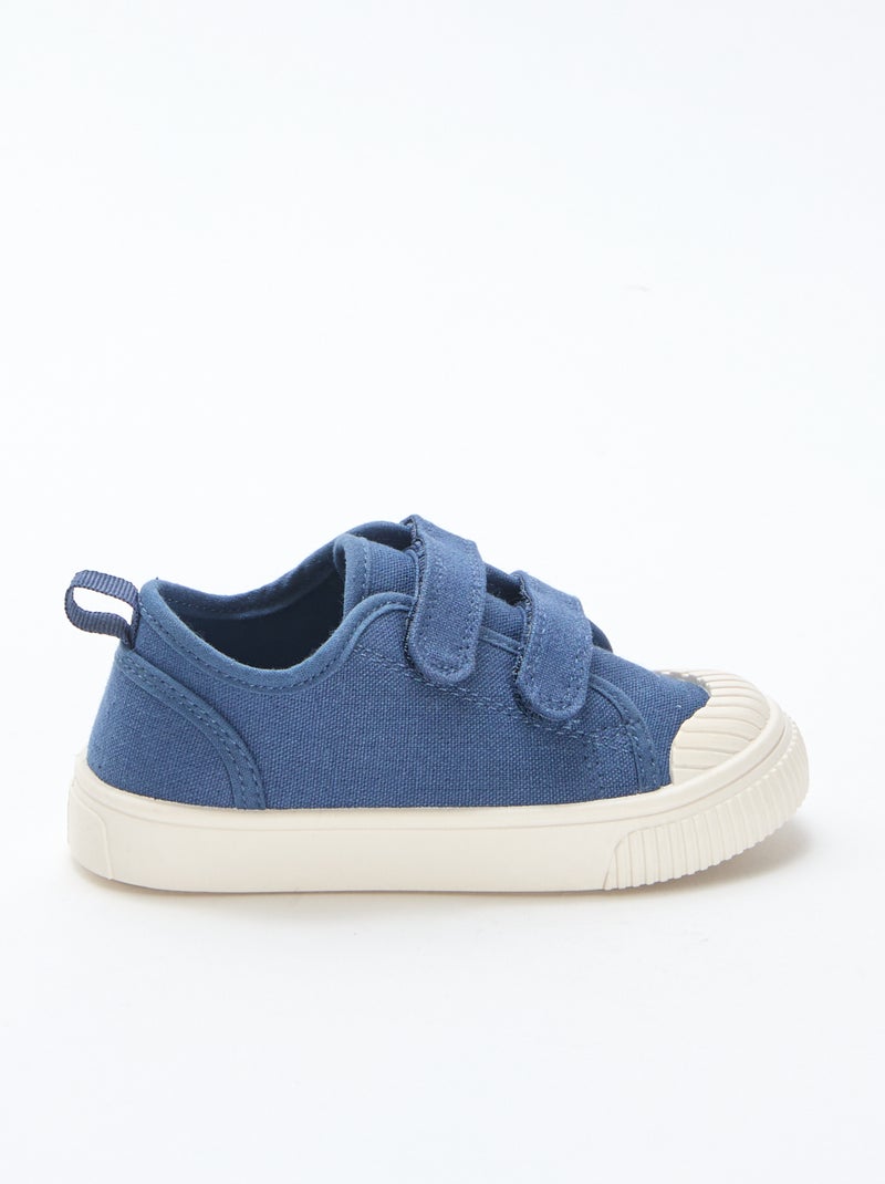 Baskets en toile unie Bleu - Kiabi