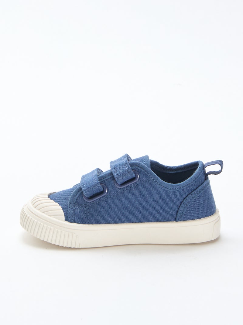 Baskets en toile unie Bleu - Kiabi