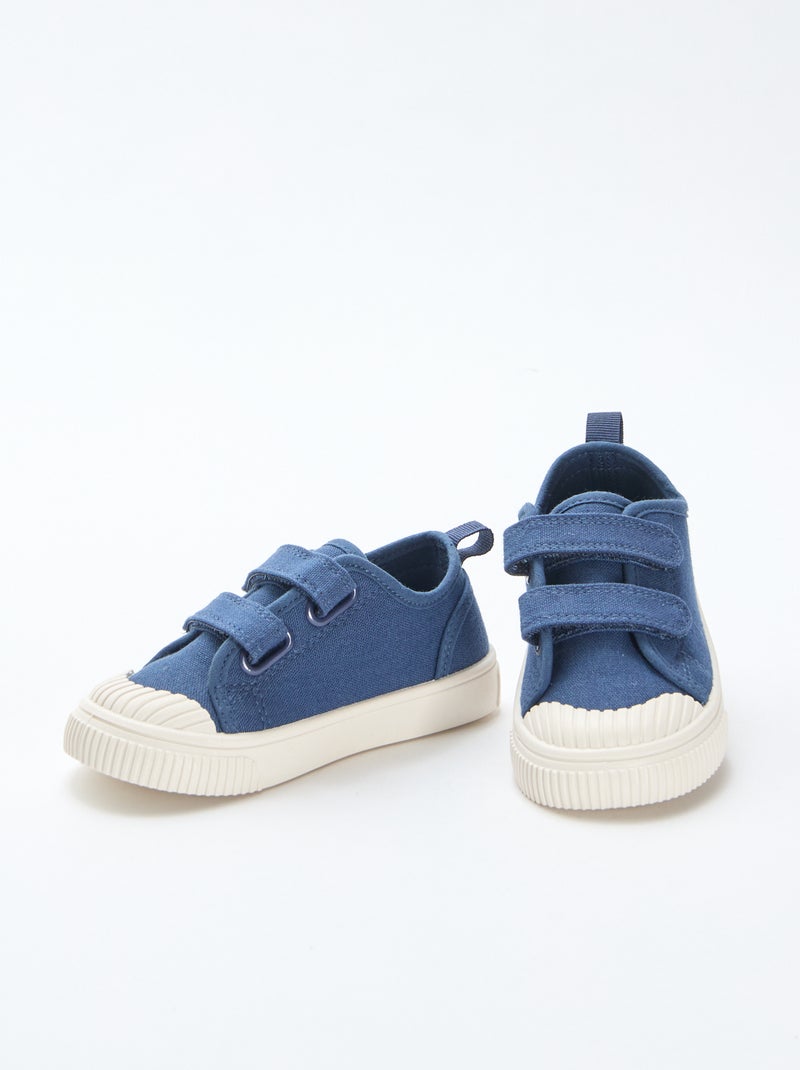 Baskets en toile unie Bleu - Kiabi
