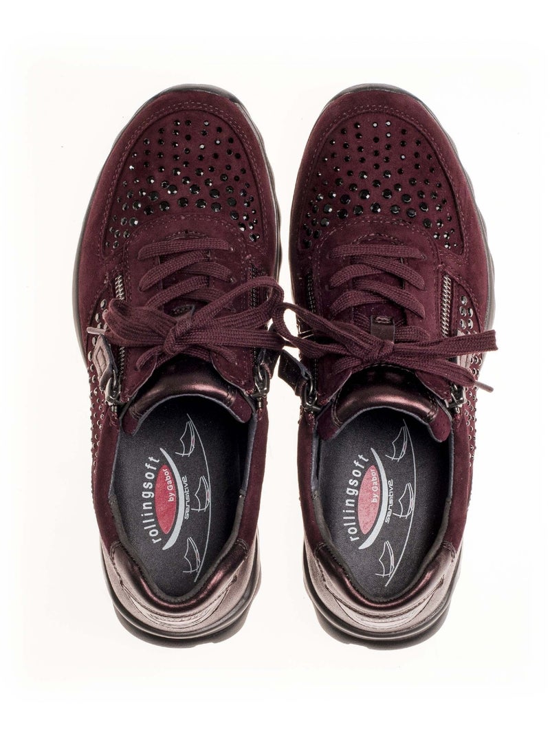 Baskets  en velours Gabor Rouge - Kiabi