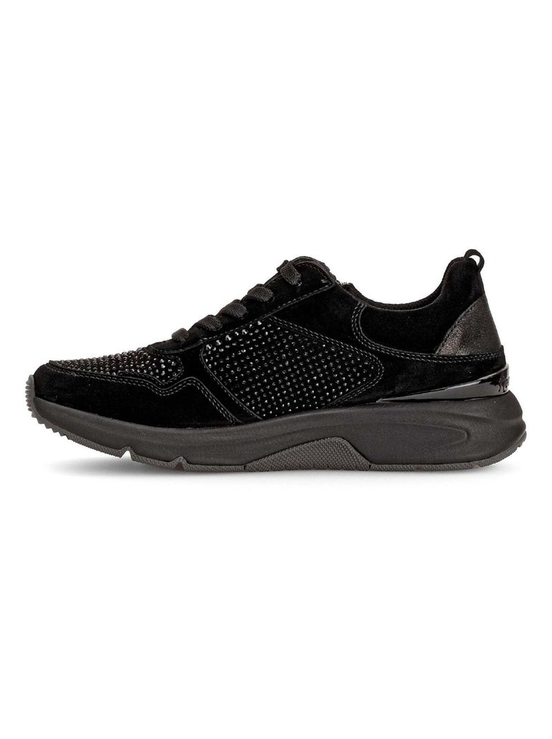 Baskets  en velours Noir Noir - Kiabi