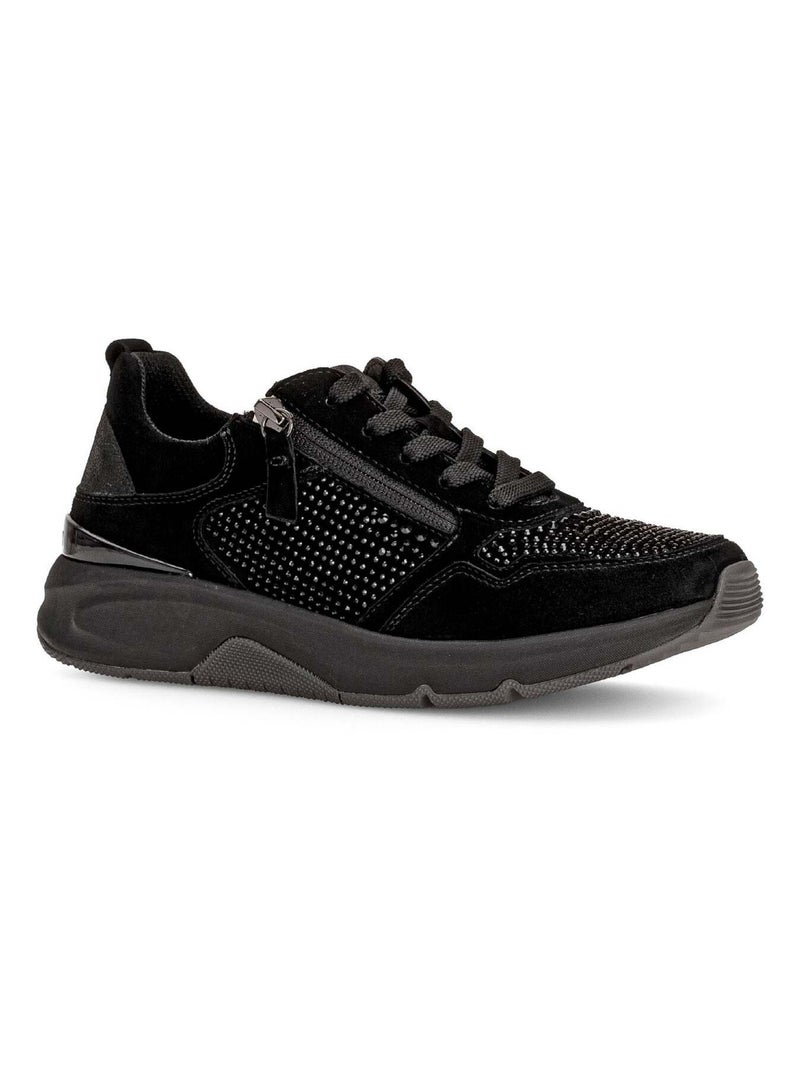 Baskets  en velours Noir Noir - Kiabi
