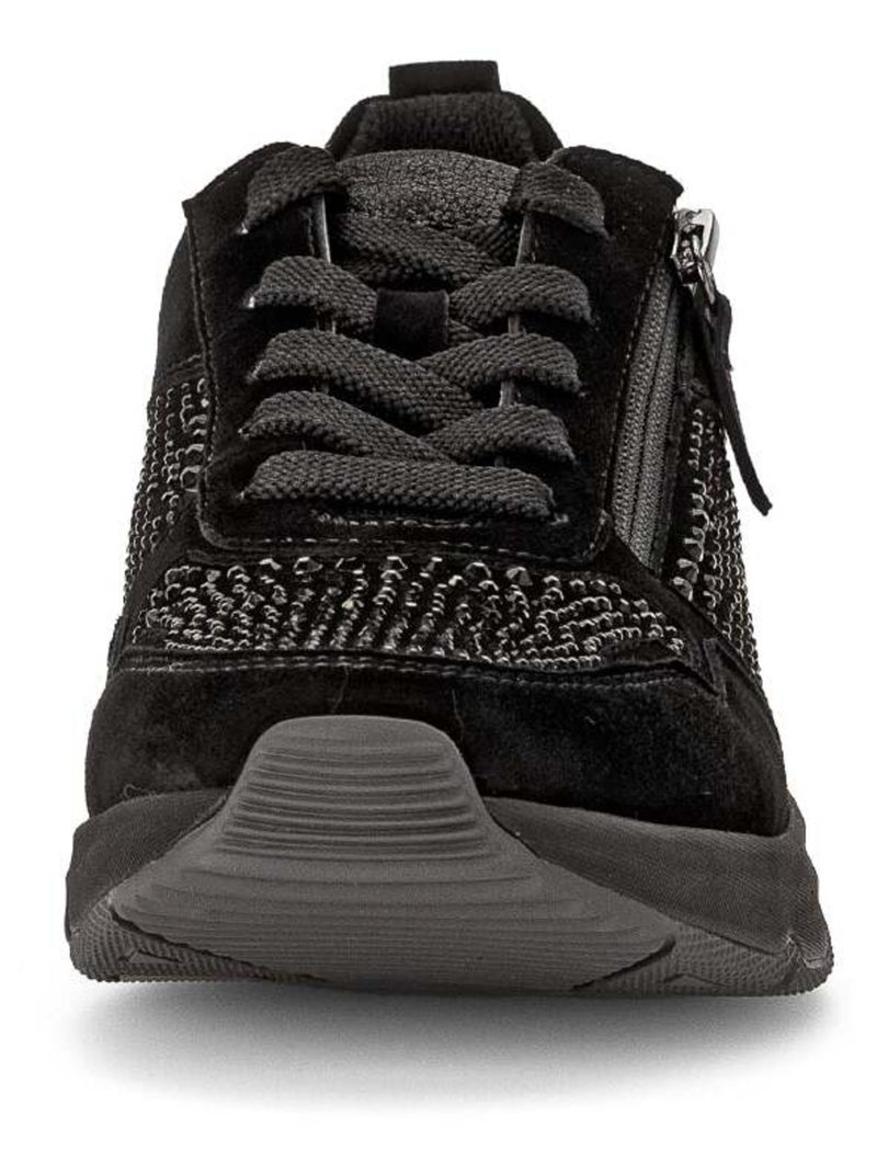 Baskets  en velours Noir Noir - Kiabi