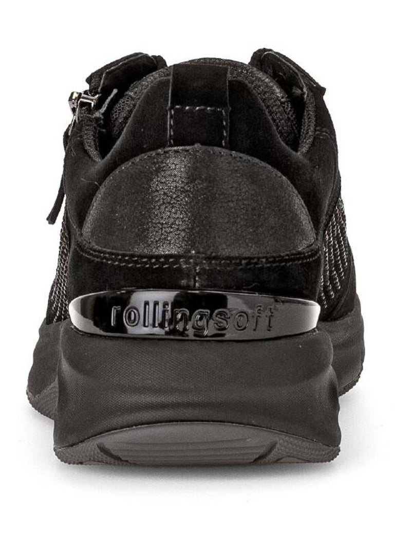 Baskets  en velours Noir Noir - Kiabi