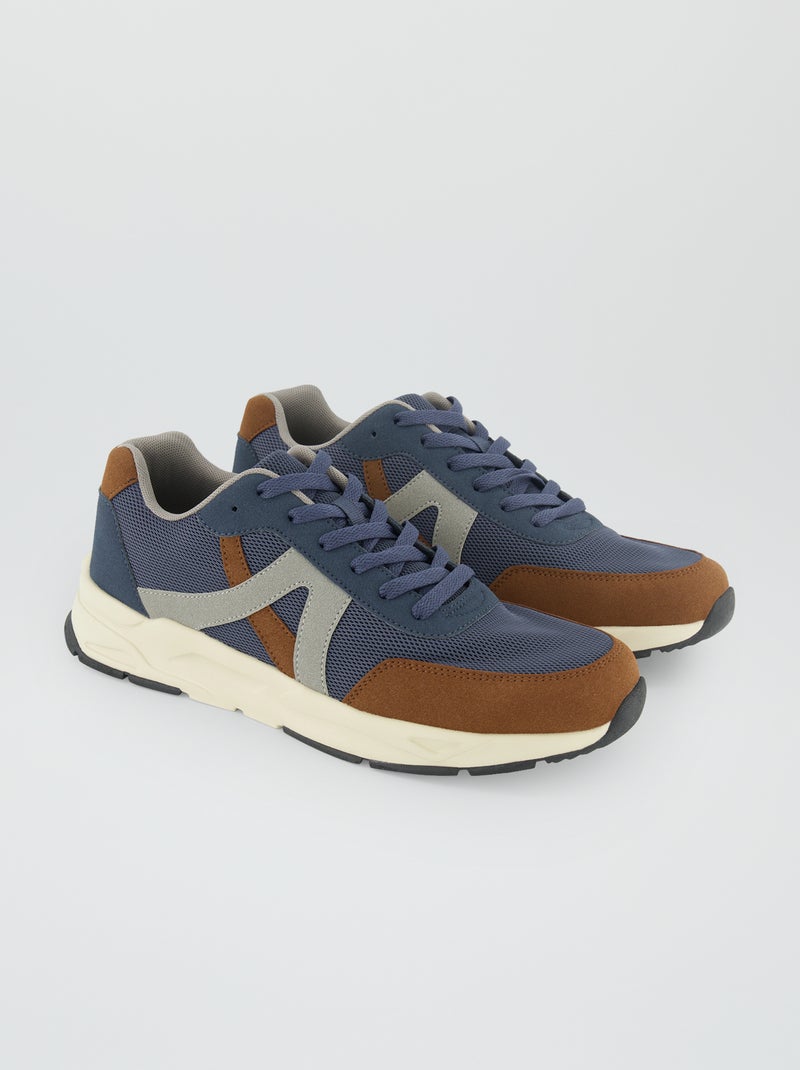 Baskets esprit running Bleu - Kiabi