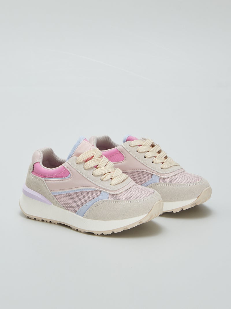 Baskets esprit running Rose - Kiabi