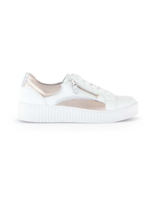 Baskets  et  en cuir lisse - Kiabi